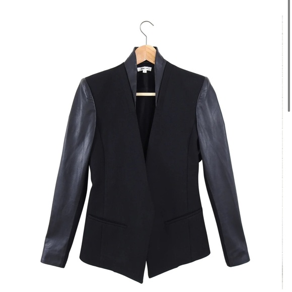 Helmut Lang Jackets & Blazers - COPY - Helmut Lang Black Leather Trim Wool Blazer size 4